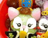 ジェラトーニ&ステラルーひな祭りキャラ弁作り方1写真