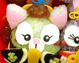 ジェラトーニ&ステラルーひな祭りキャラ弁作り方2写真