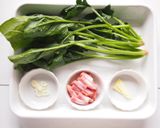 厚切りベーコンとほうれん草パスタ作り方1写真