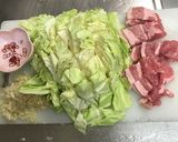キャベツと豚肉の味噌炒め作り方1写真