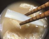 ロマネスコの芯の味噌汁作り方10写真