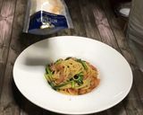 サバ缶アレンジ小松菜とベーコンのパスタ♡作り方8写真