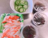 市販のもずく酢できゅうりとカニカマ酢の物作り方1写真