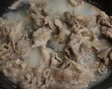 時短♪塩麹豚肉レンジ大根のフライパン煮物作り方5写真