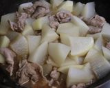 時短♪塩麹豚肉レンジ大根のフライパン煮物作り方6写真