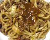 ミンチカレー焼きうどん(*^0^*)♪!作り方2写真
