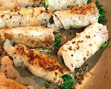 豚肉の菜の花巻き 粒マスタード風味作り方4写真