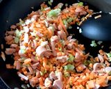 美味しく食べやすい玄米で彩りチャーハン作り方3写真