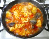 鶏もも肉となす★スキレットチーズトマト煮作り方10写真