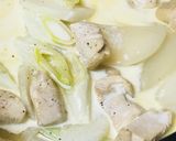鶏肉と大根＆長ネギのあっさり生クリーム煮作り方2写真