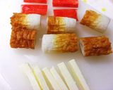 美味い♪ちくわとかにかまのマヨチーズ焼き作り方1写真