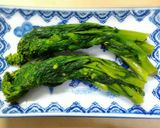 スキレットで♪菜の花ベーコンのアヒージョ作り方1写真