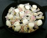 スキレットで♪菜の花ベーコンのアヒージョ作り方4写真