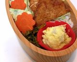 2月25日 メンチカツ弁当 詰め方作り方8写真