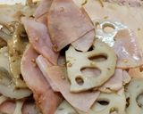 シャキシャキれんこんとハムの和風サラダ作り方3写真