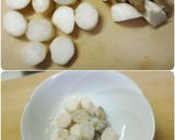 スキレットで♪菜の花ベーコンのアヒージョ作り方3写真
