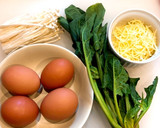 えのき茸とほうれん草のチーズオムレツ☻*作り方1写真