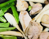 鶏肉と水菜の白ワイン＆バターソース炒め作り方2写真
