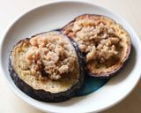 ＊米なすの豚味噌ミンチのせ＊作り方7写真