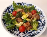 ブロッコリーと鳥唐揚げのレモン風味作り方6写真