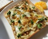 黒酢昆布玉葱のＳｐｉｃｙたぬきトースト作り方6写真