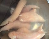ササミの梅肉和え作り方1写真