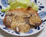 マッシュルームソースで美味！豚肉ステーキ作り方9写真