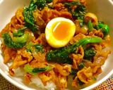 混ぜて焼くだけ！うま辛焼き豚丼作り方4写真