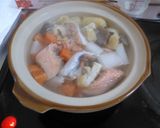一人鍋で☆鮭あらのかす汁鍋作り方3写真