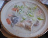 一人鍋で☆鮭あらのかす汁鍋作り方6写真