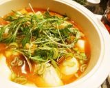 水菜のスンドゥブ5分クッキング作り方3写真