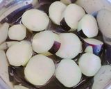 硬いキャベツと焼き茄子のお味噌汁作り方2写真