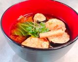 硬いキャベツと焼き茄子のお味噌汁作り方7写真