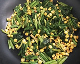 ほうれん草とコーンの醤油炒め作り方3写真