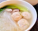 ＊簡単！やわらか鶏団子と春雨のスープ＊作り方5写真