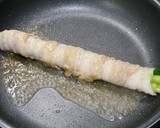 簡単！小松菜の肉巻き☆白だし焼き作り方4写真