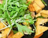 鶏肉と厚揚げ&水菜のオイスターソース炒め作り方2写真