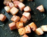 お弁当の隙間に！角切りベーコン串作り方1写真
