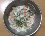 超簡単☆たまごいらずの海鮮かき揚げ丼作り方3写真