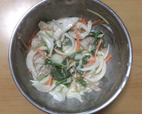 超簡単☆たまごいらずの海鮮かき揚げ丼作り方3写真