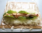 鮭皮とアボカドの明太子マヨあぶり寿司作り方3写真