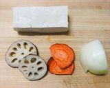 れんこんの鶏味噌豆腐ハンバーグ作り方1写真