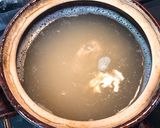 山芋、ハトムギ、クコの実の薬膳粥作り方3写真