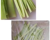レンジ1分＊ブロッコリー茎の塩昆布ナムル作り方1写真