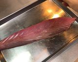 ワラサの昆布締めの軽い冷燻作り方1写真