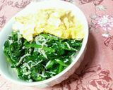 ✿しらすれん草と❀炒り卵の✿健康ハーフ丼作り方7写真