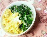 ✿しらすれん草と❀炒り卵の✿健康ハーフ丼作り方8写真