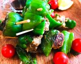 BBQ！ピーマンとミンチのシシケバブ風作り方4写真
