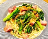 調理10分!菜の花&ベーコンパスタ作り方4写真