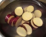 サツマイモとほうれん草のマスタード漬け作り方1写真